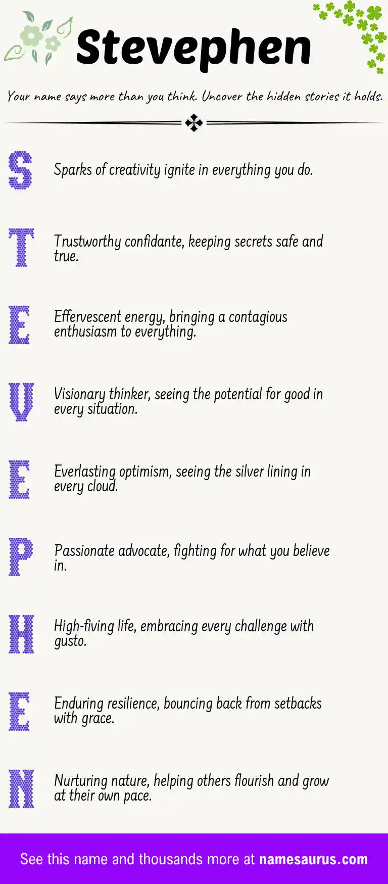Acrostic poem about Stevephen.