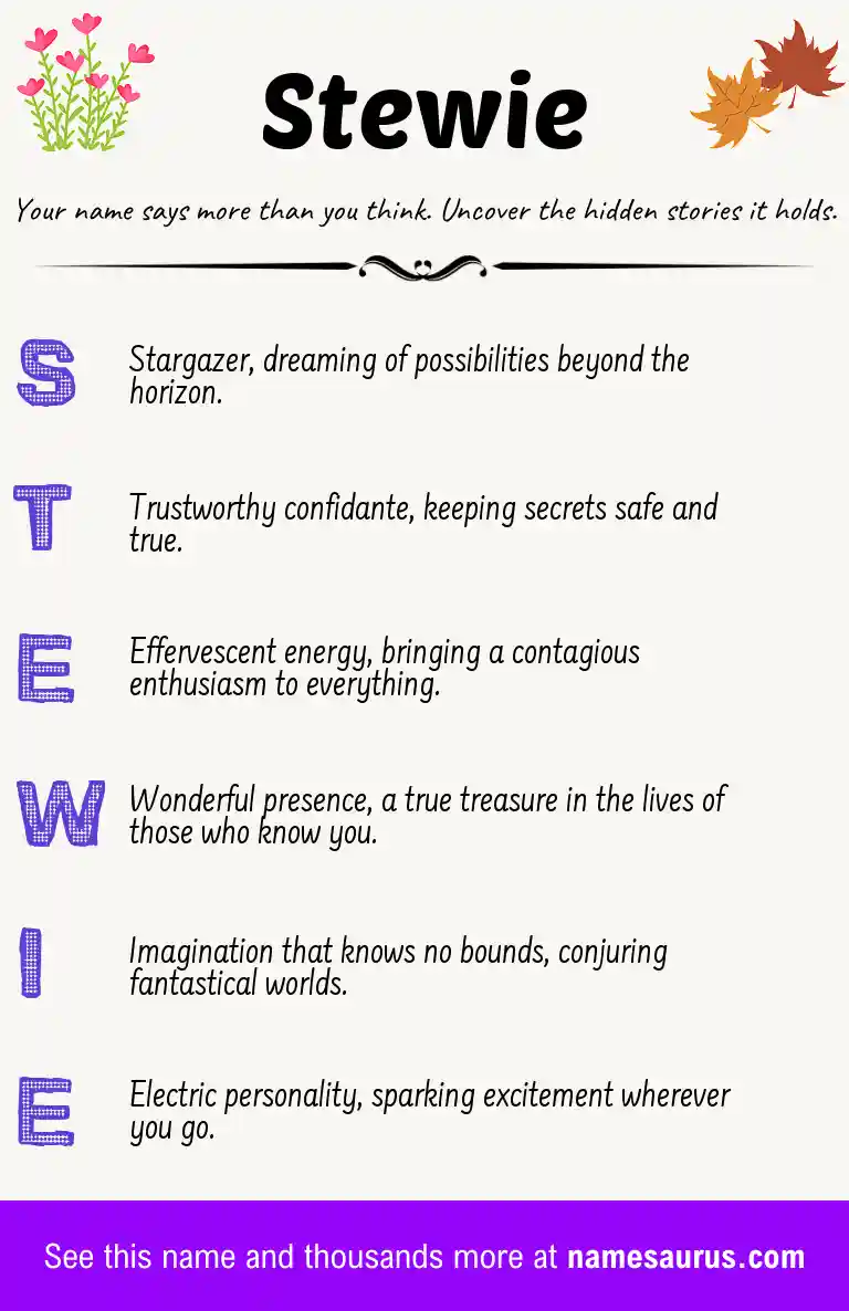 Acrostic poem about Stewie.
