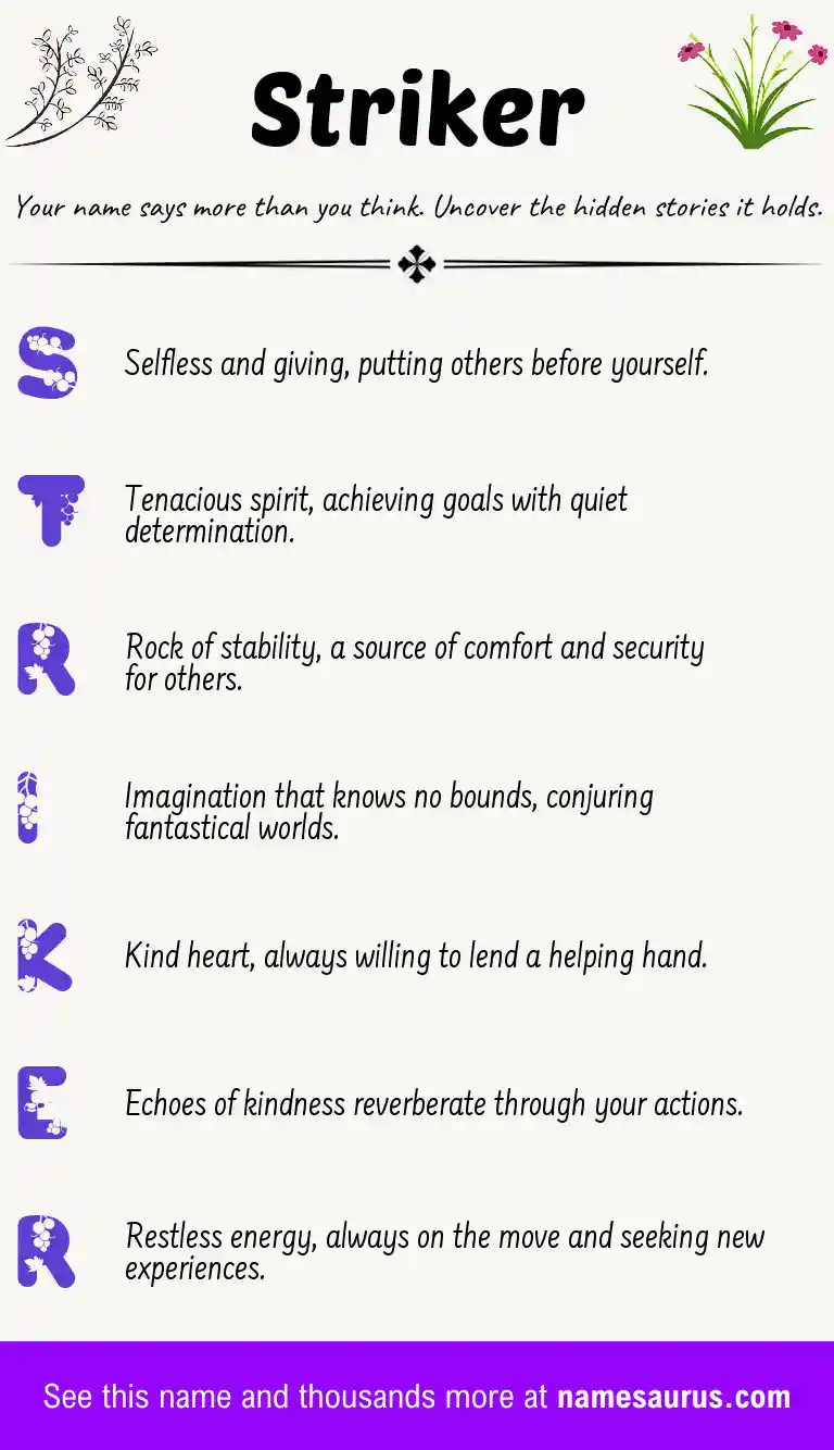 Acrostic poem about Striker.