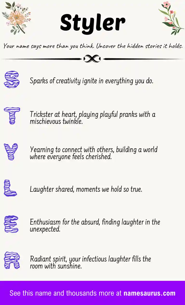 Acrostic poem about Styler.
