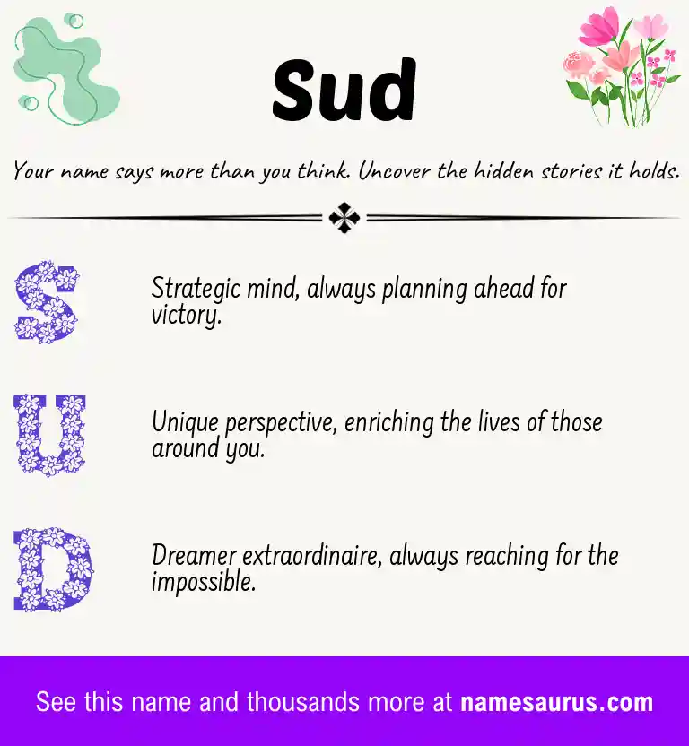 Acrostic poem about Sud.