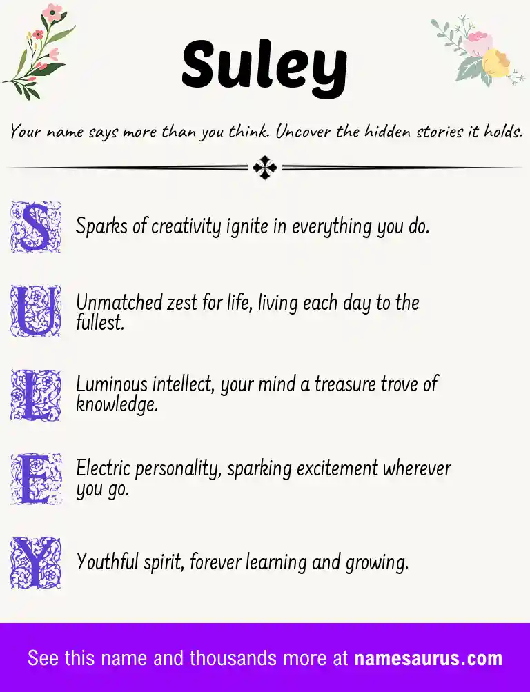 Acrostic poem about Suley.