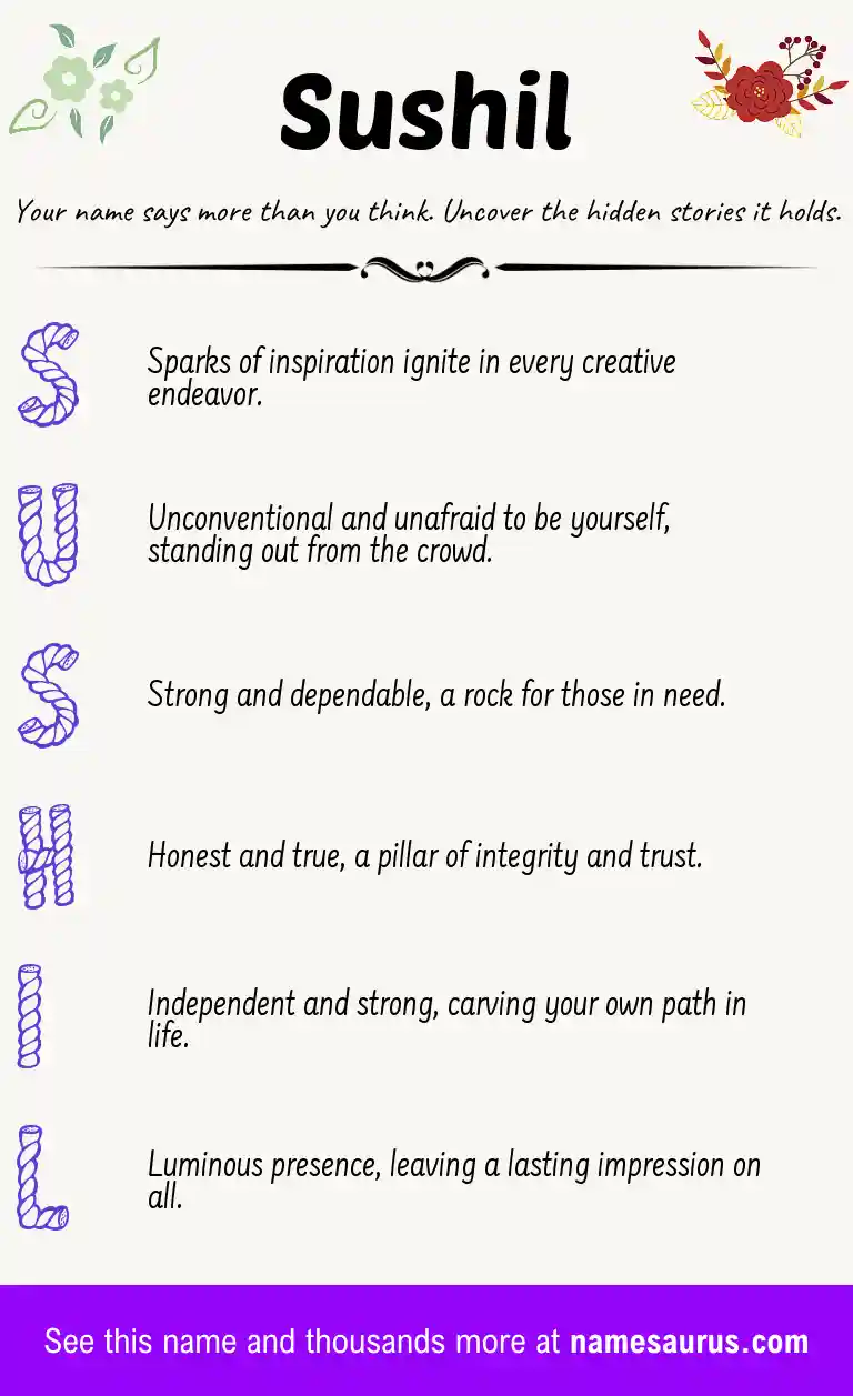 Acrostic poem about Sushil.