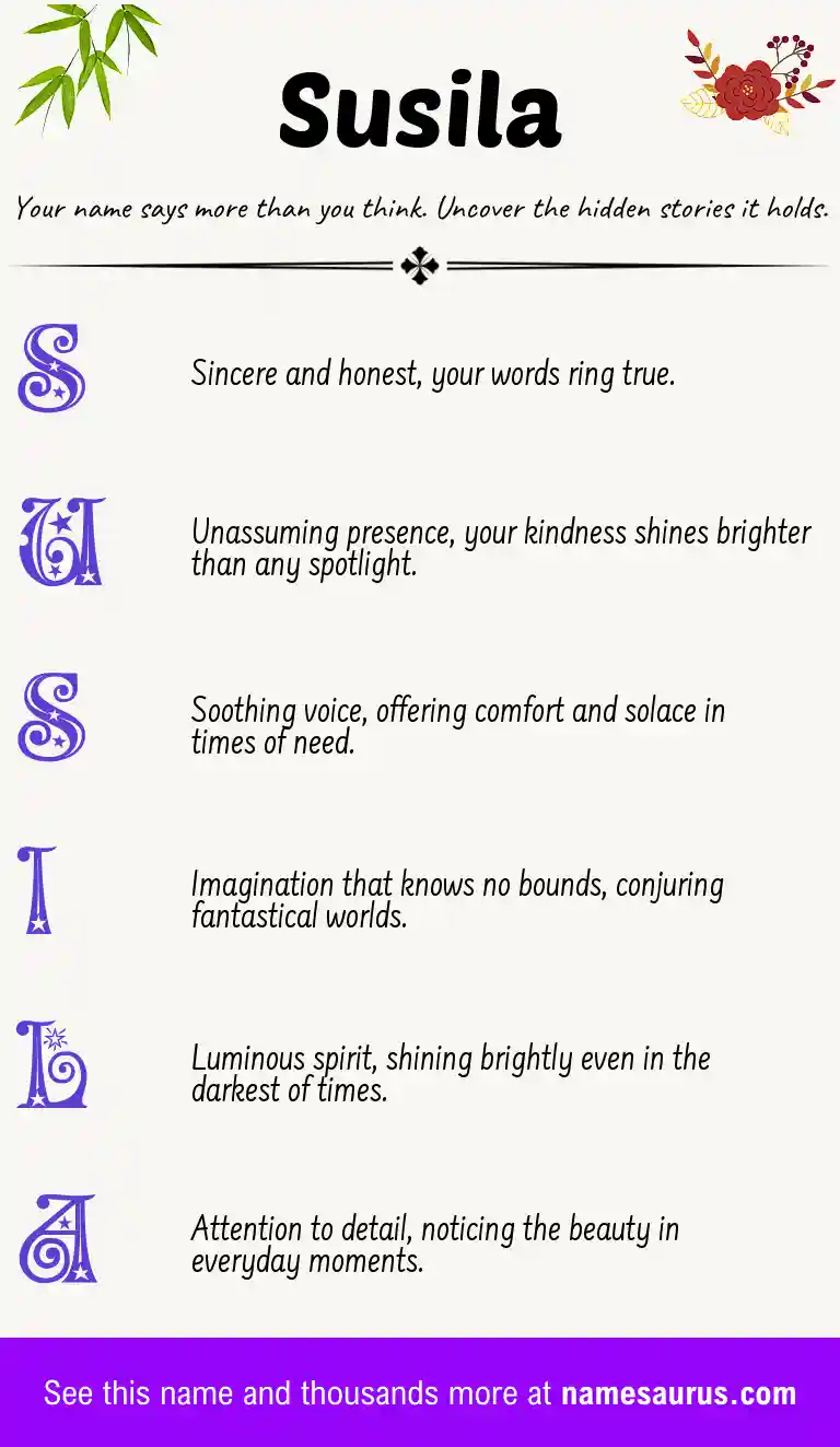 Acrostic poem about Susila.