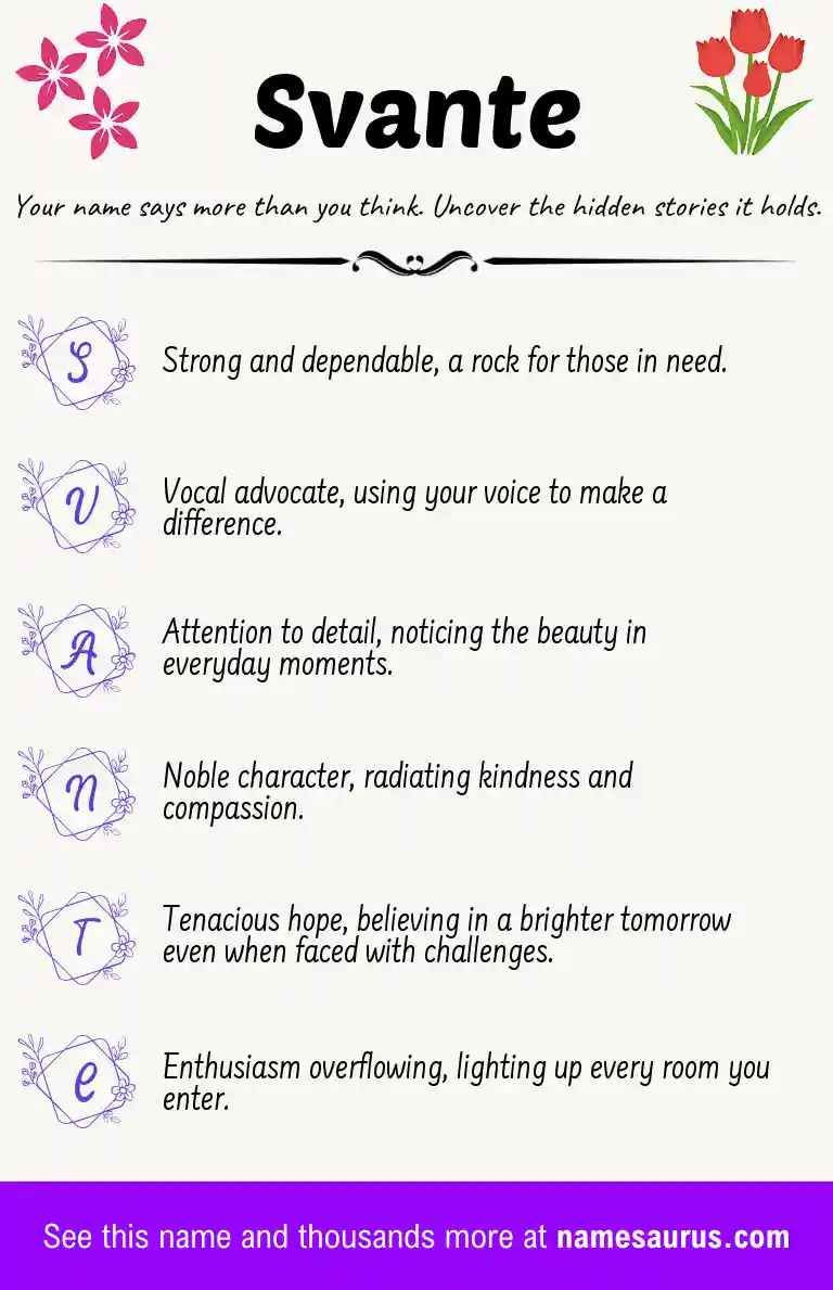Acrostic poem about Svante.