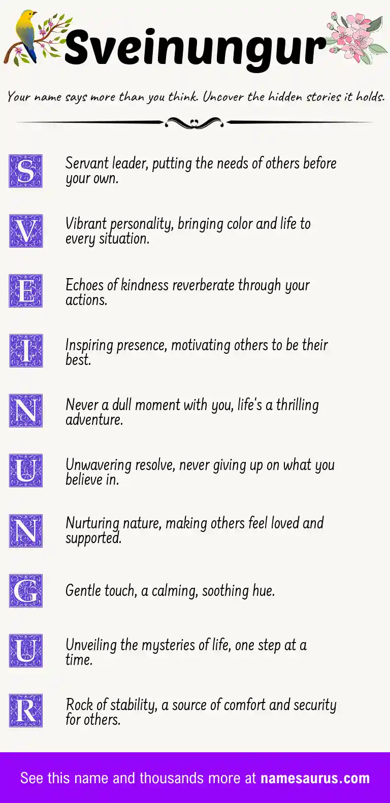 Acrostic poem about Sveinungur.