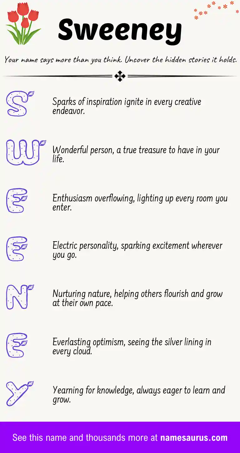 Acrostic poem about Sweeney.
