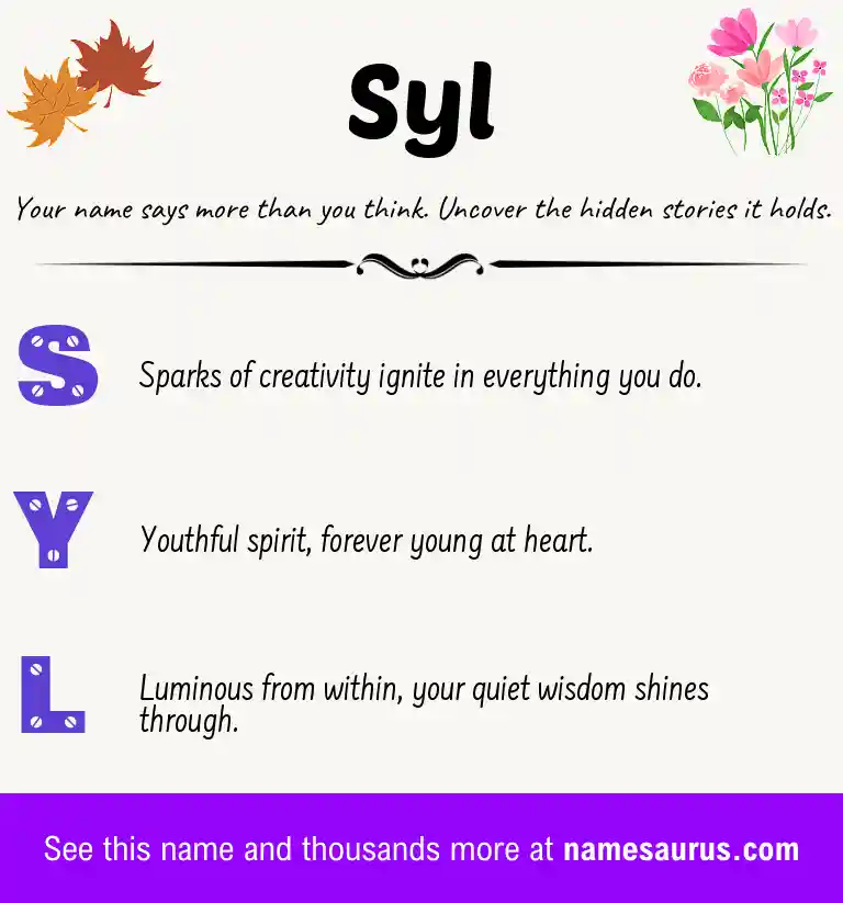 Acrostic poem about Syl.