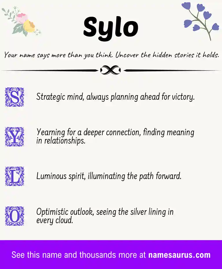 Acrostic poem about Sylo.