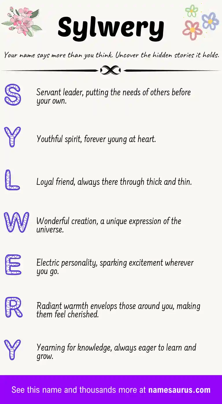 Acrostic poem about Sylwery.