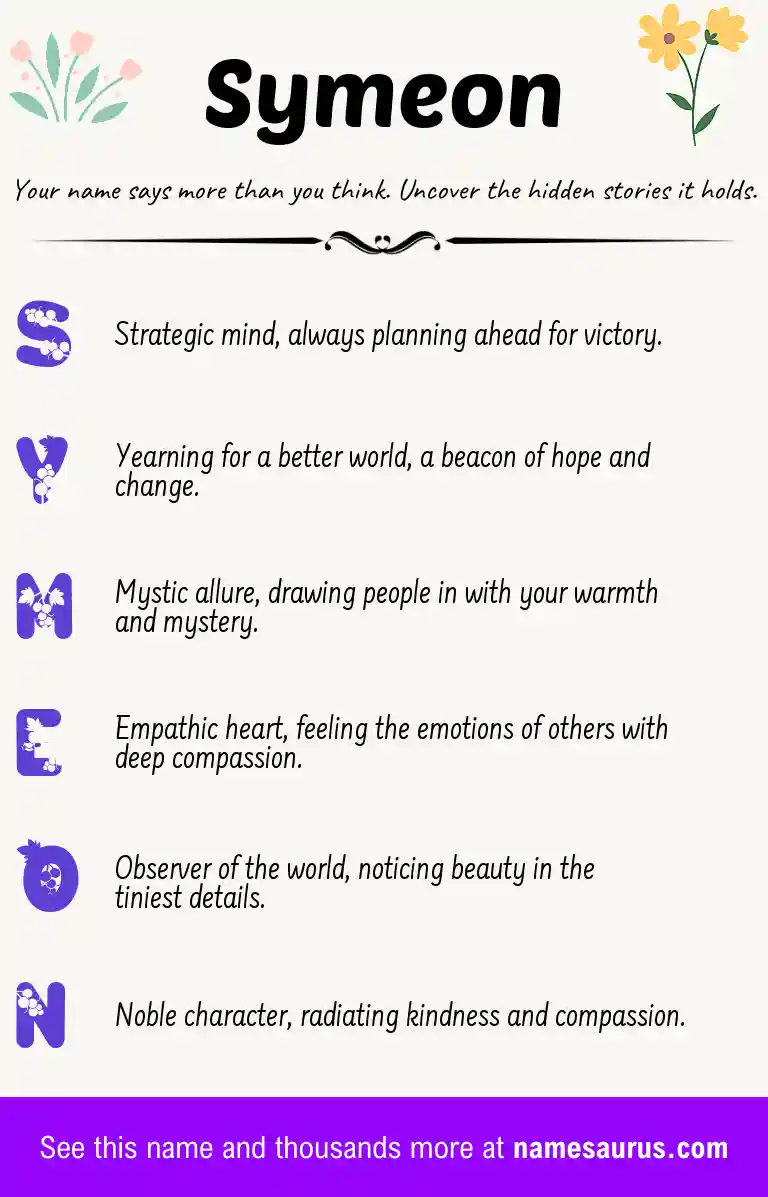 Acrostic poem about Symeon.