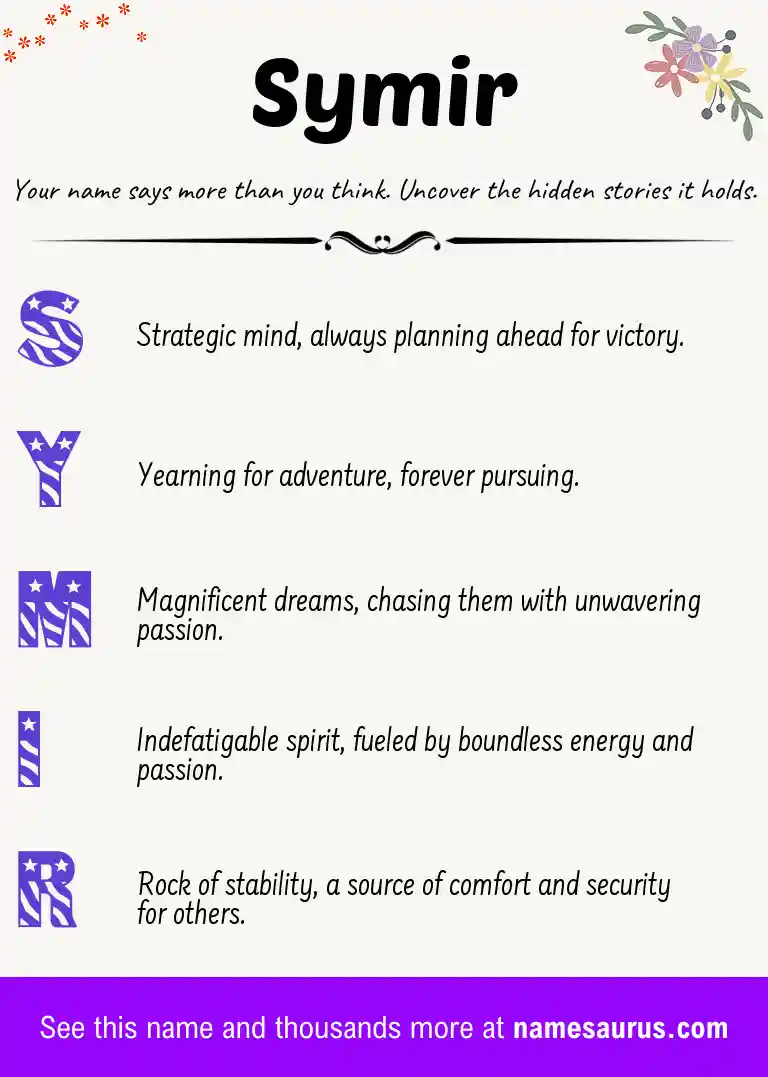Acrostic poem about Symir.