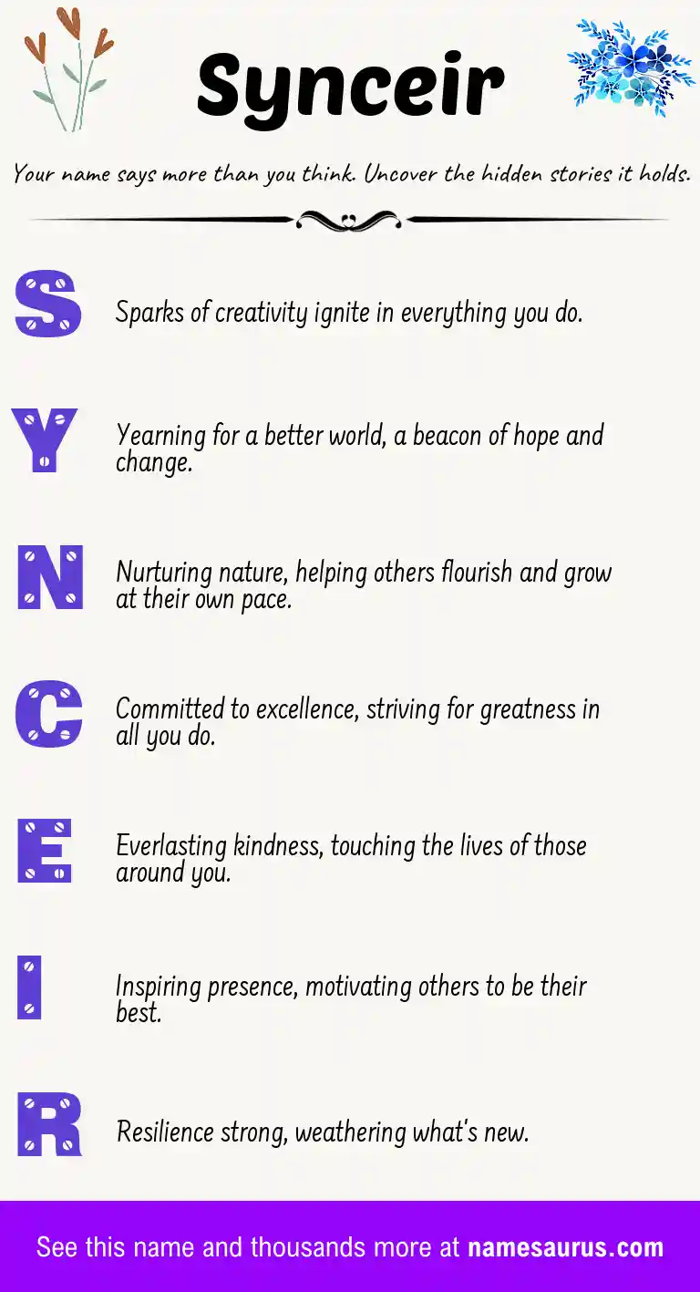 Acrostic poem about Synceir.