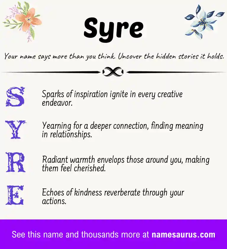 Acrostic poem about Syre.