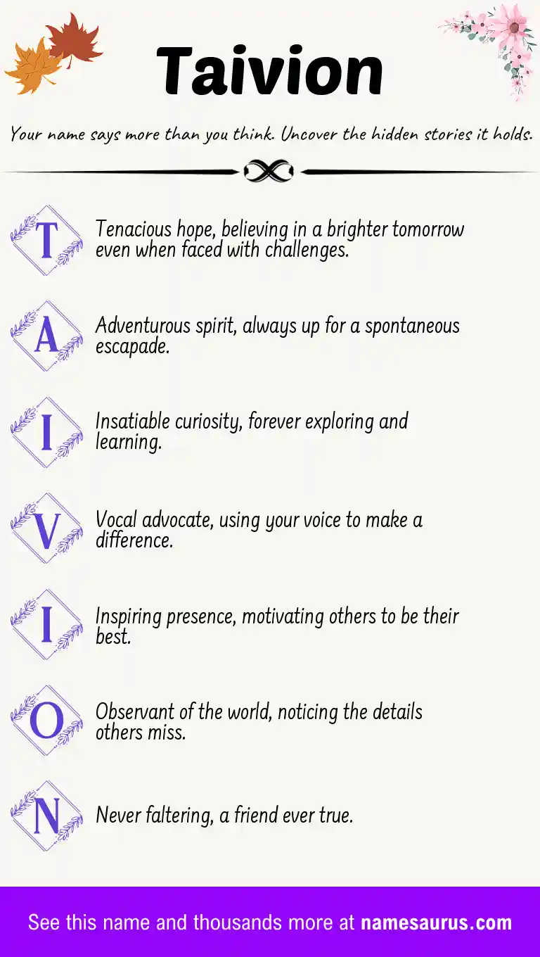 Acrostic poem about Taivion.