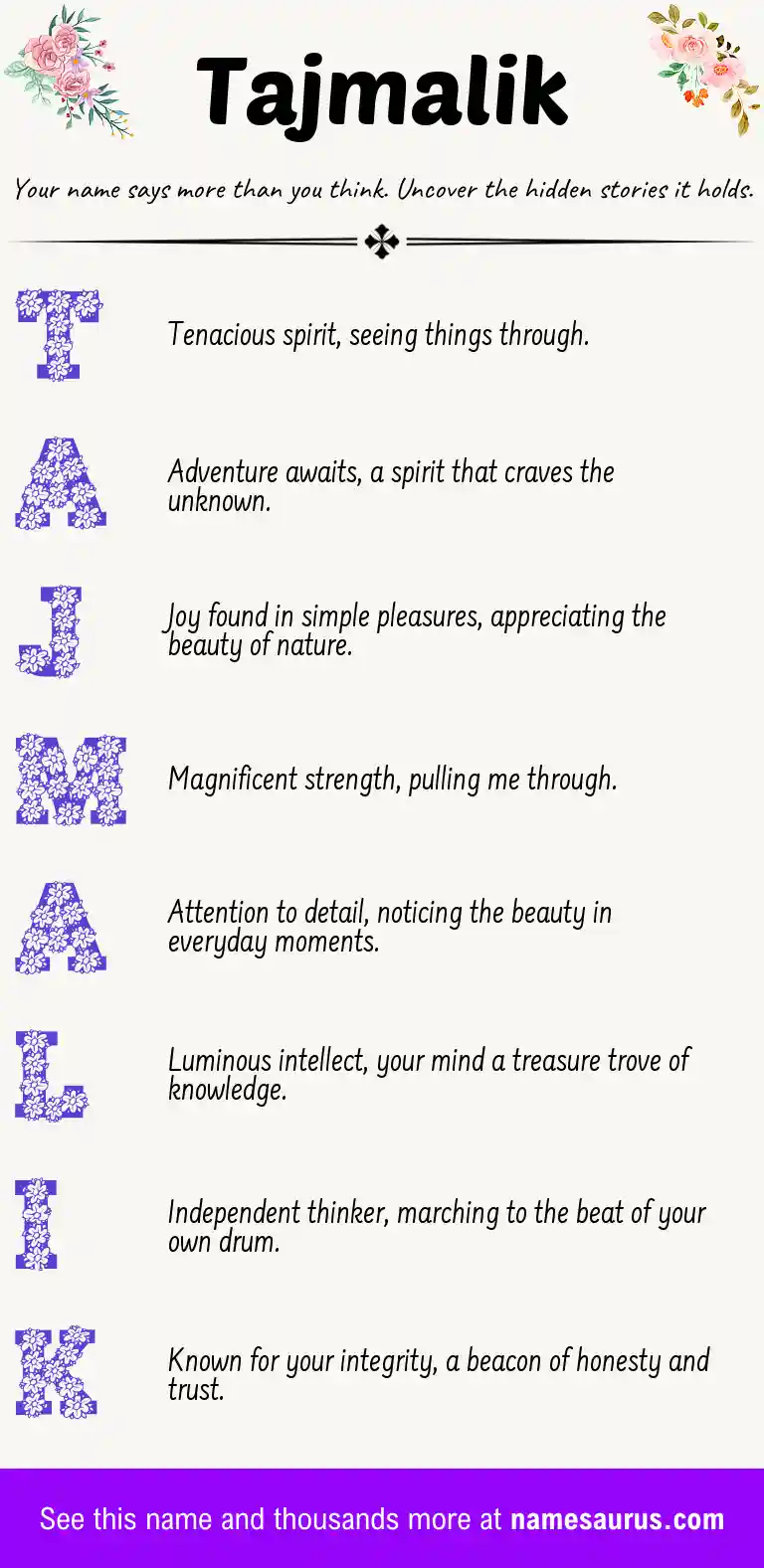 Acrostic poem about Tajmalik.