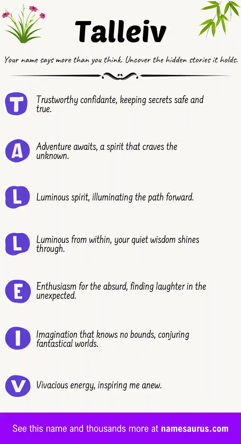 Acrostic poem about Talleiv.