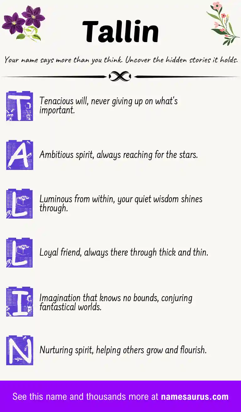 Acrostic poem about Tallin.