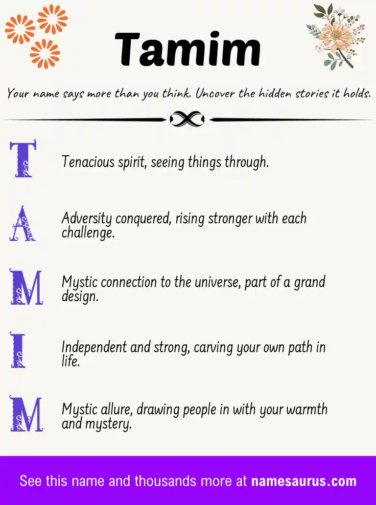 Acrostic poem about Tamim.