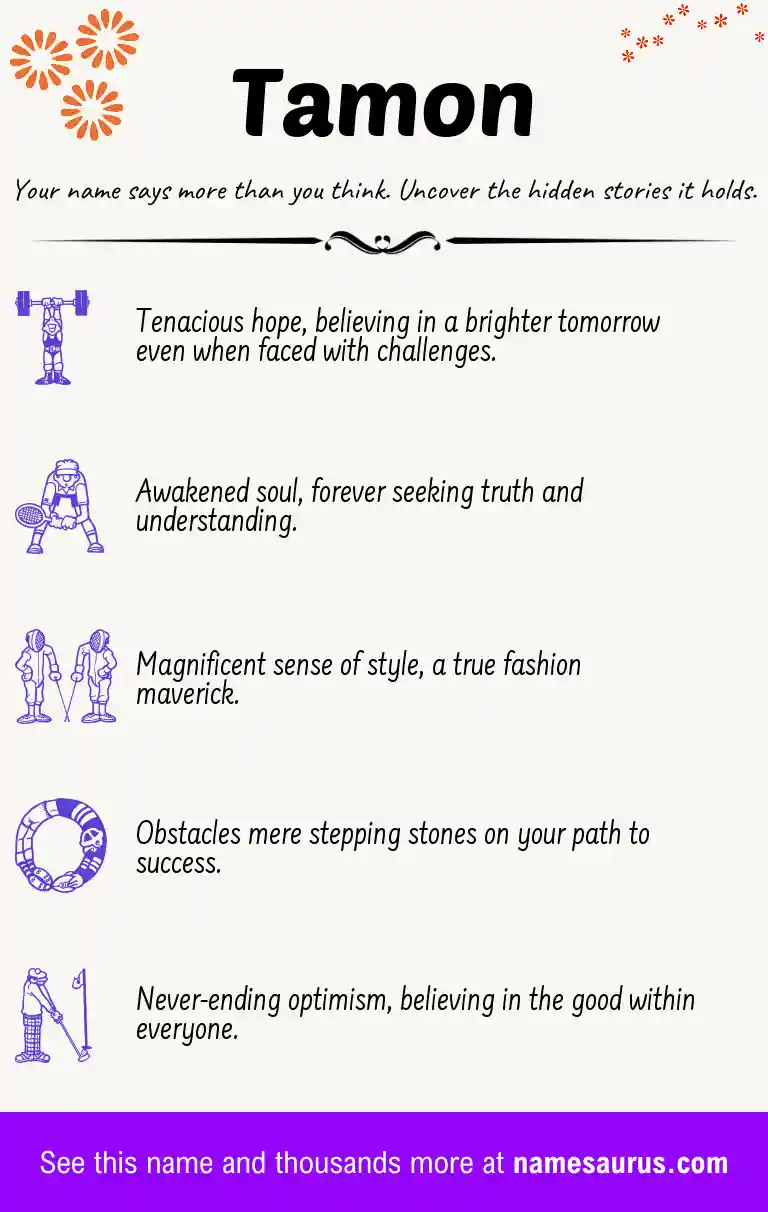 Acrostic poem about Tamon.