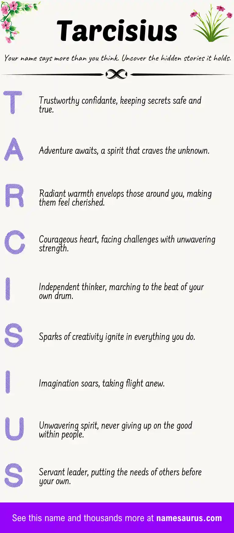Acrostic poem about Tarcisius.