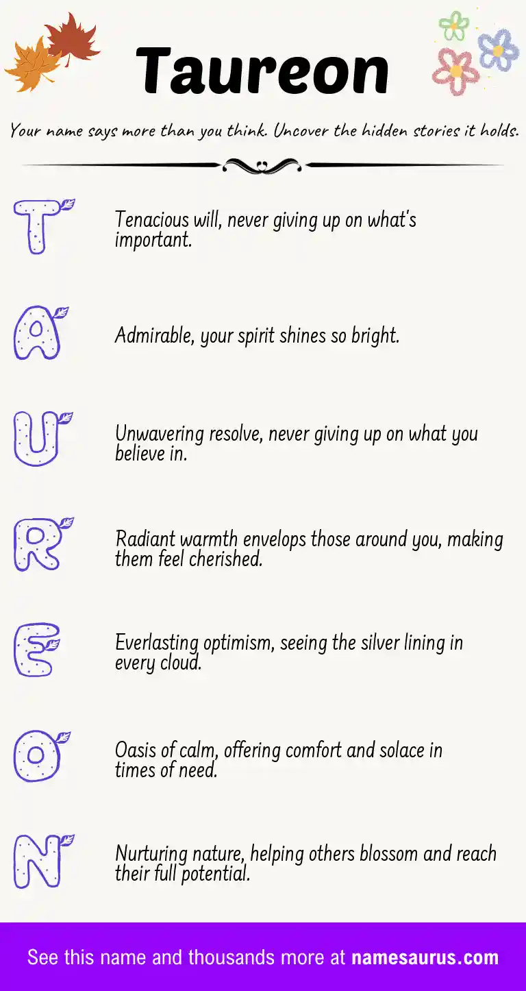 Acrostic poem about Taureon.