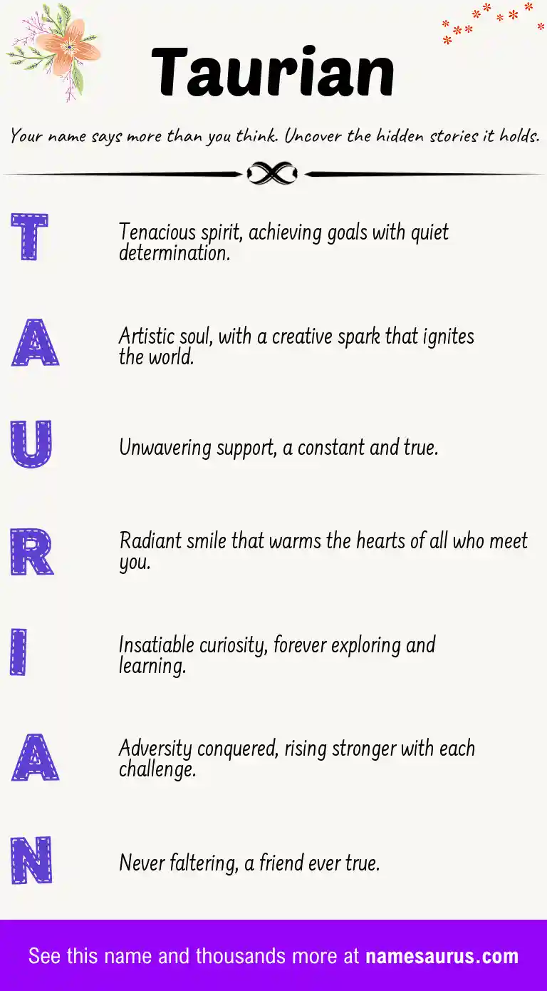 Acrostic poem about Taurian.