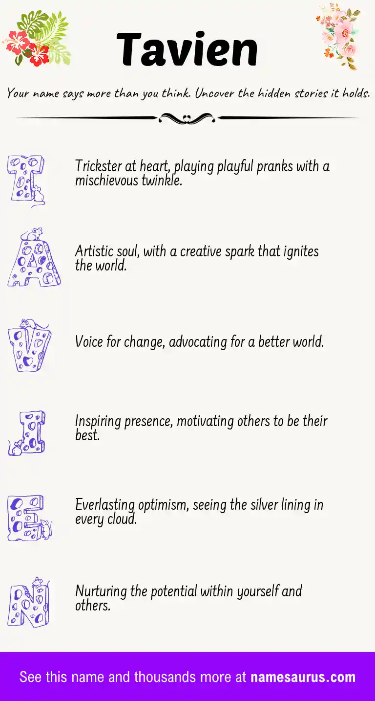 Acrostic poem about Tavien.