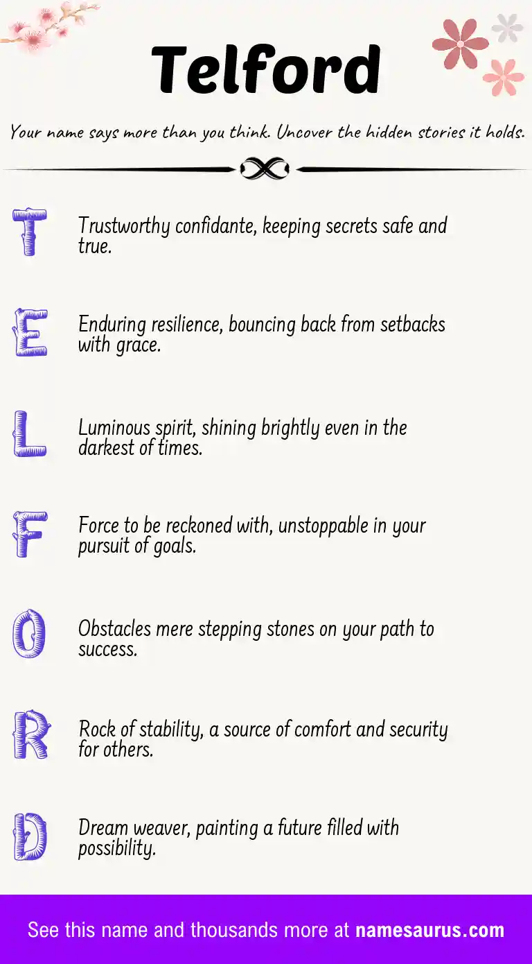Acrostic poem about Telford.