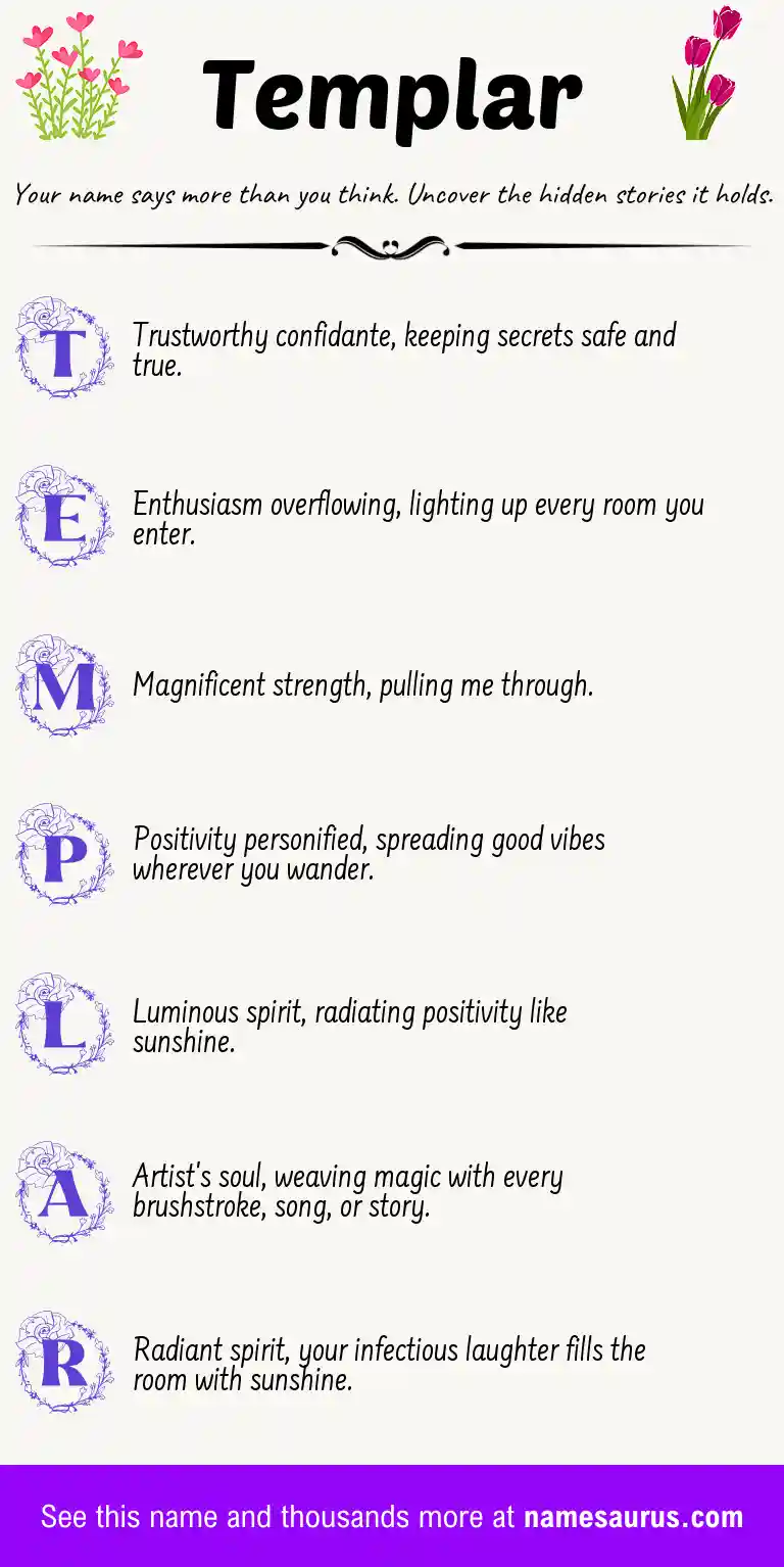 Acrostic poem about Templar.