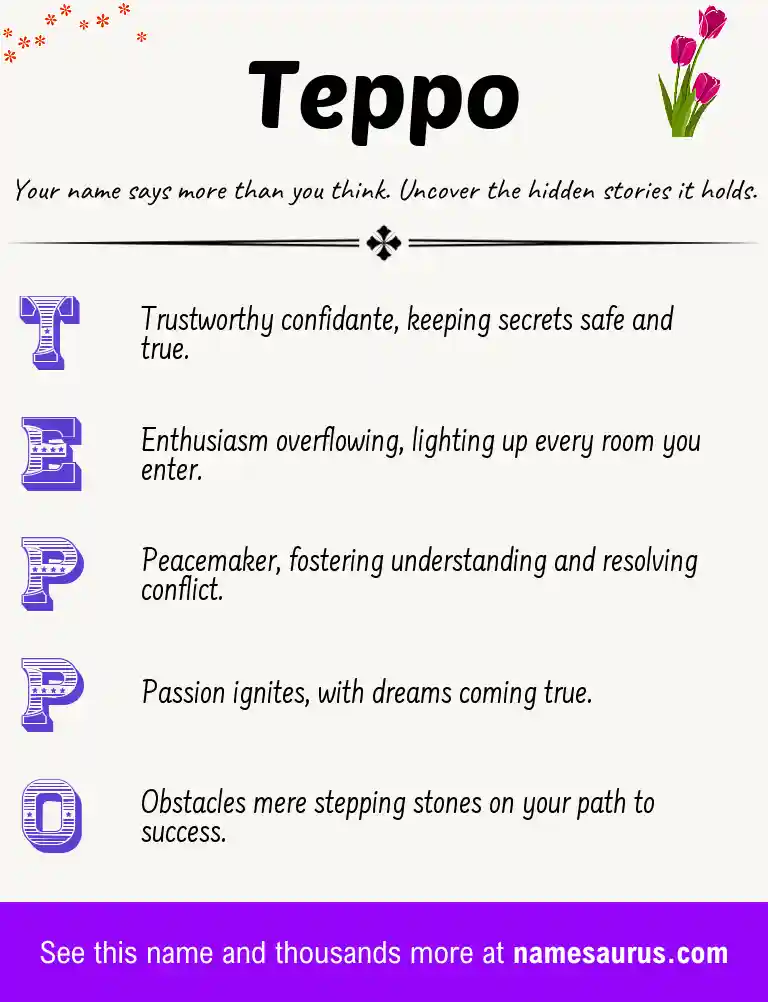 Acrostic poem about Teppo.