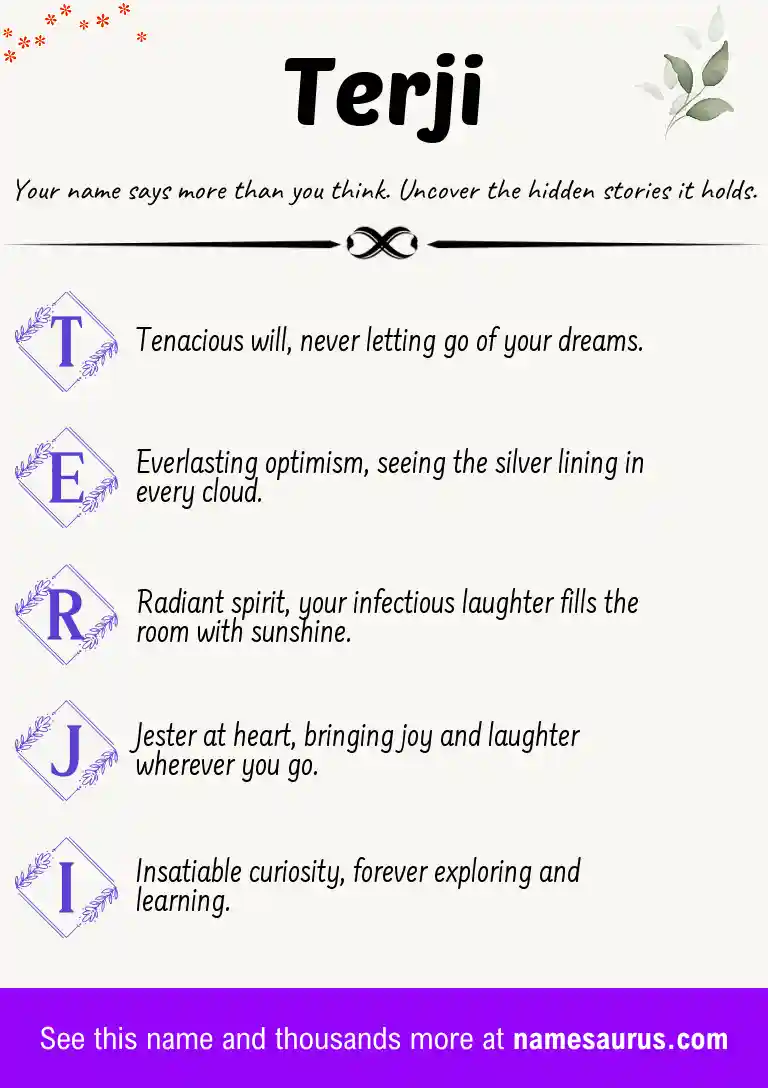 Acrostic poem about Terji.