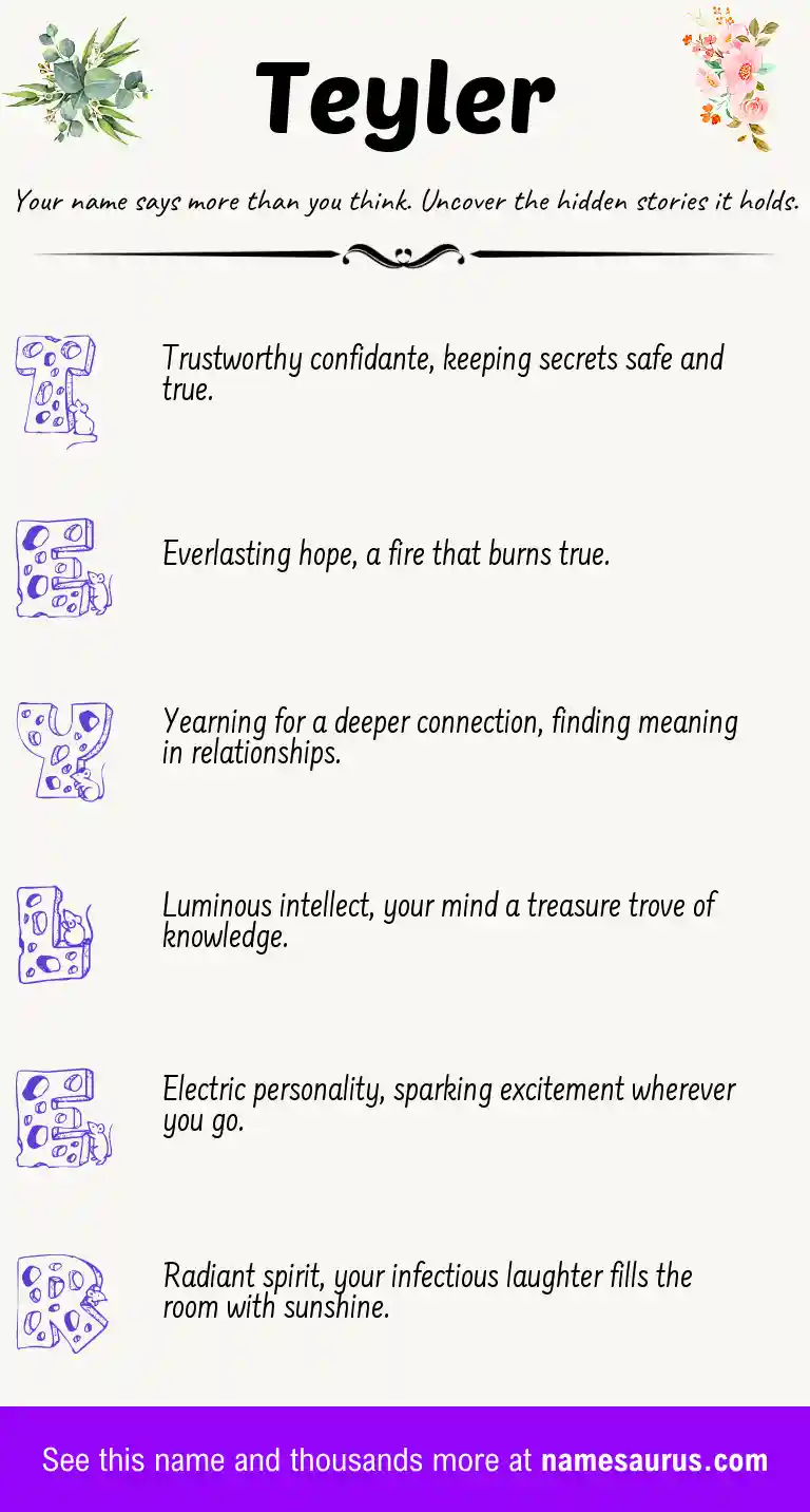 Acrostic poem about Teyler.