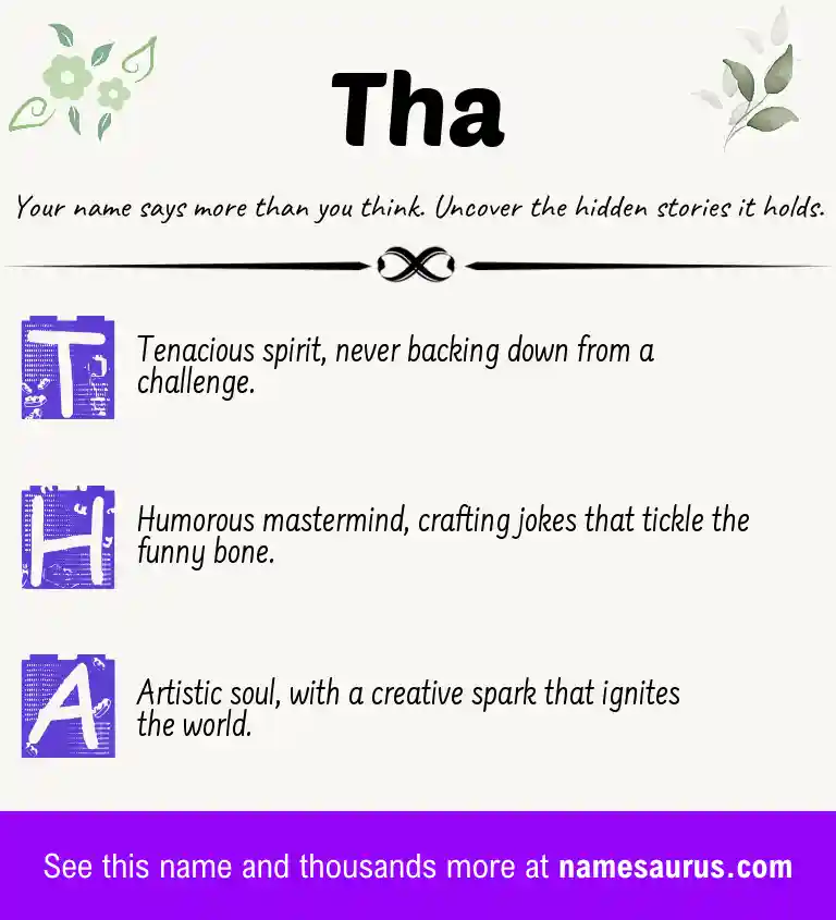 Acrostic poem about Tha.