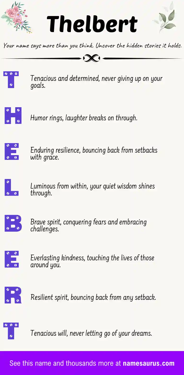 Acrostic poem about Thelbert.