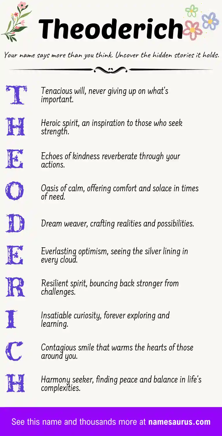 Acrostic poem about Theoderich.
