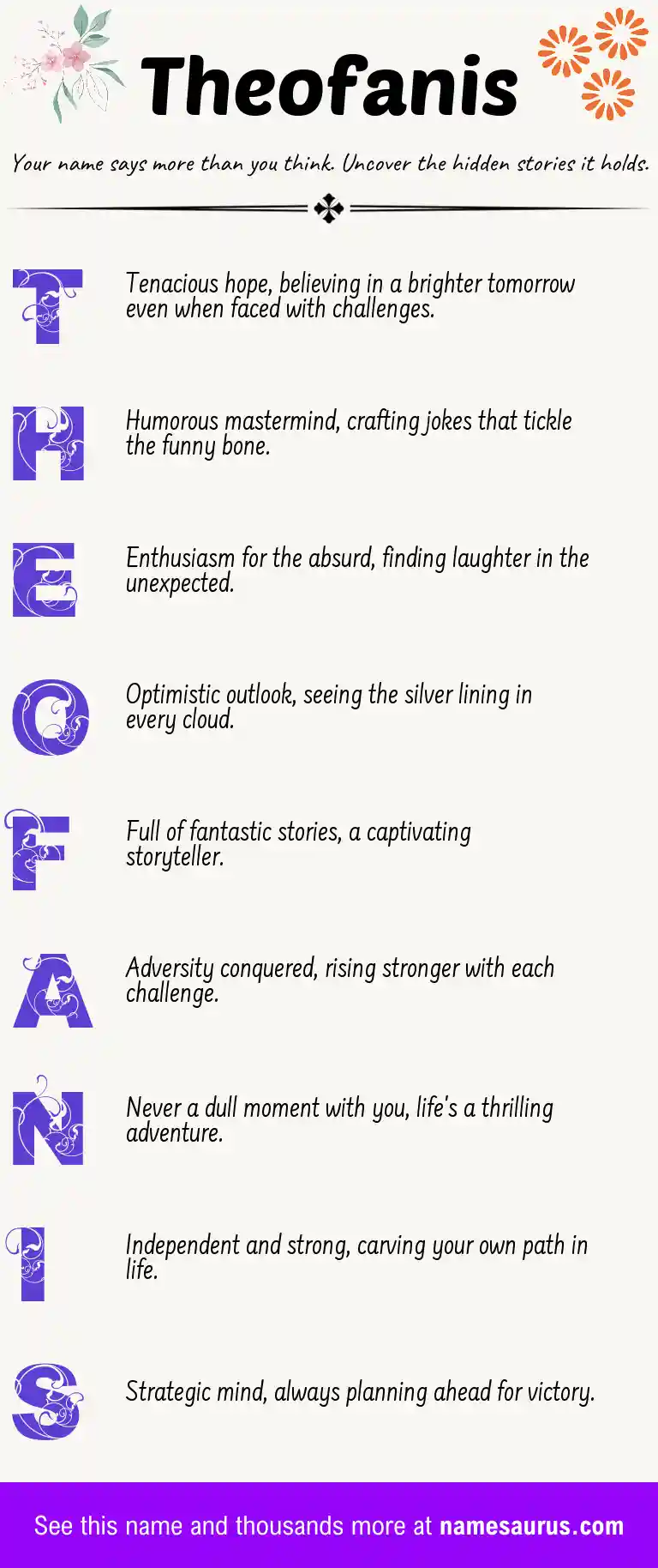 Acrostic poem about Theofanis.