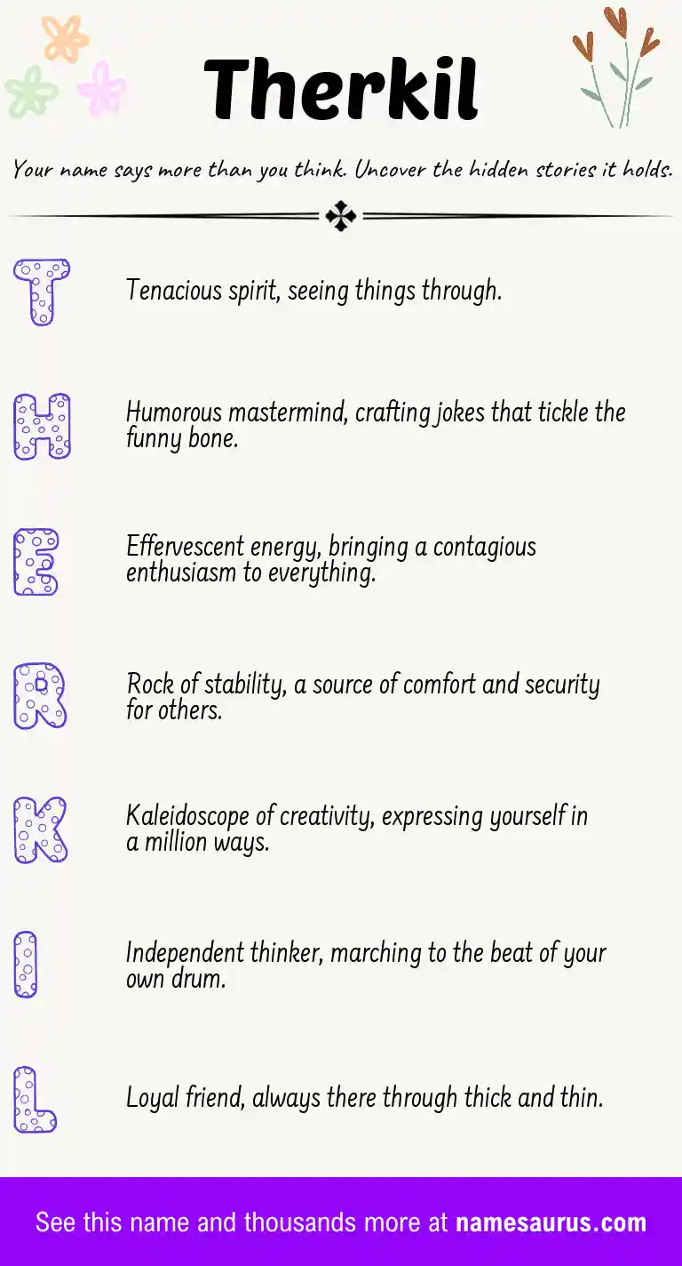 Acrostic poem about Therkil.