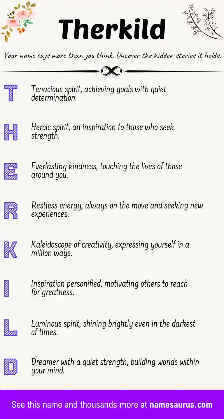 Acrostic poem about Therkild.