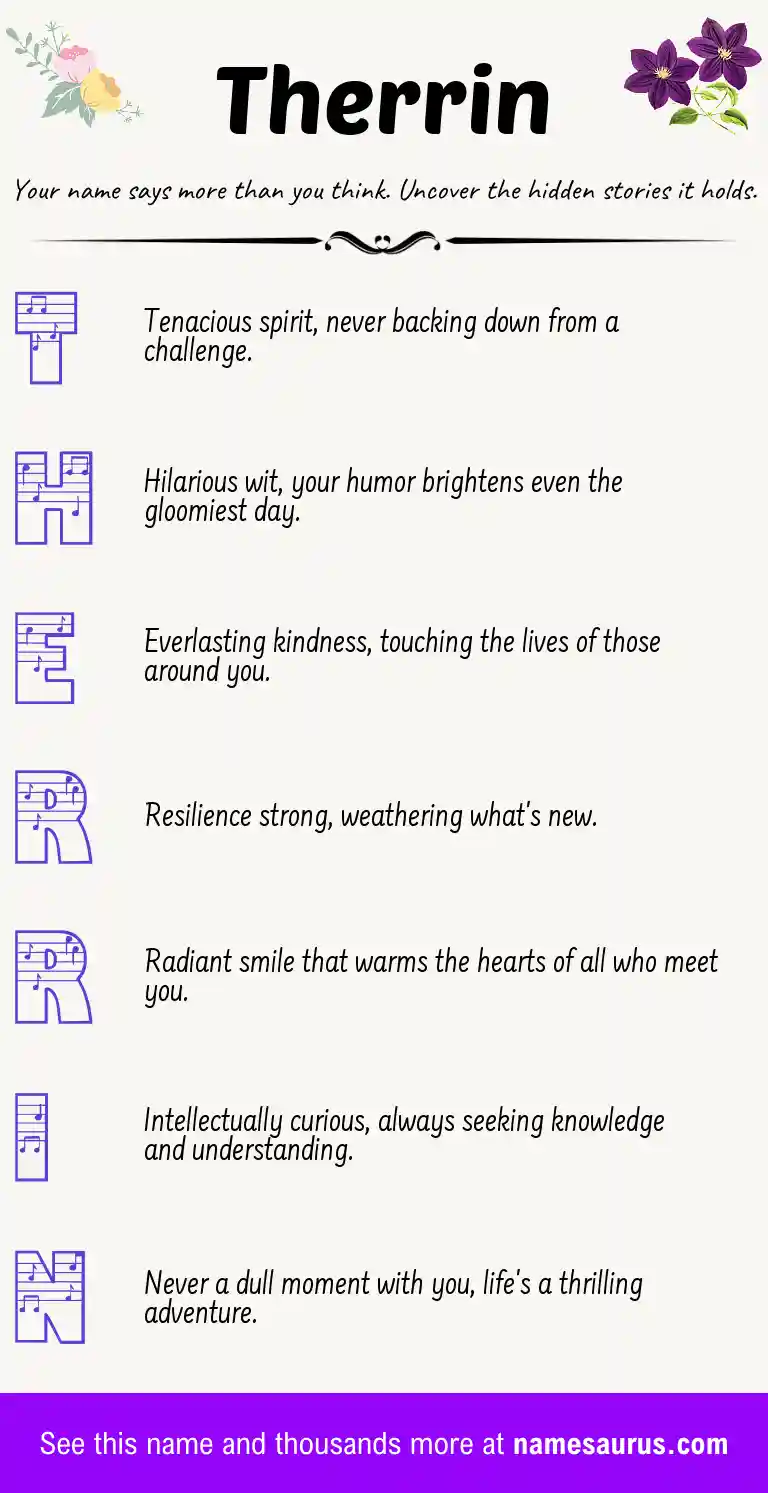 Acrostic poem about Therrin.