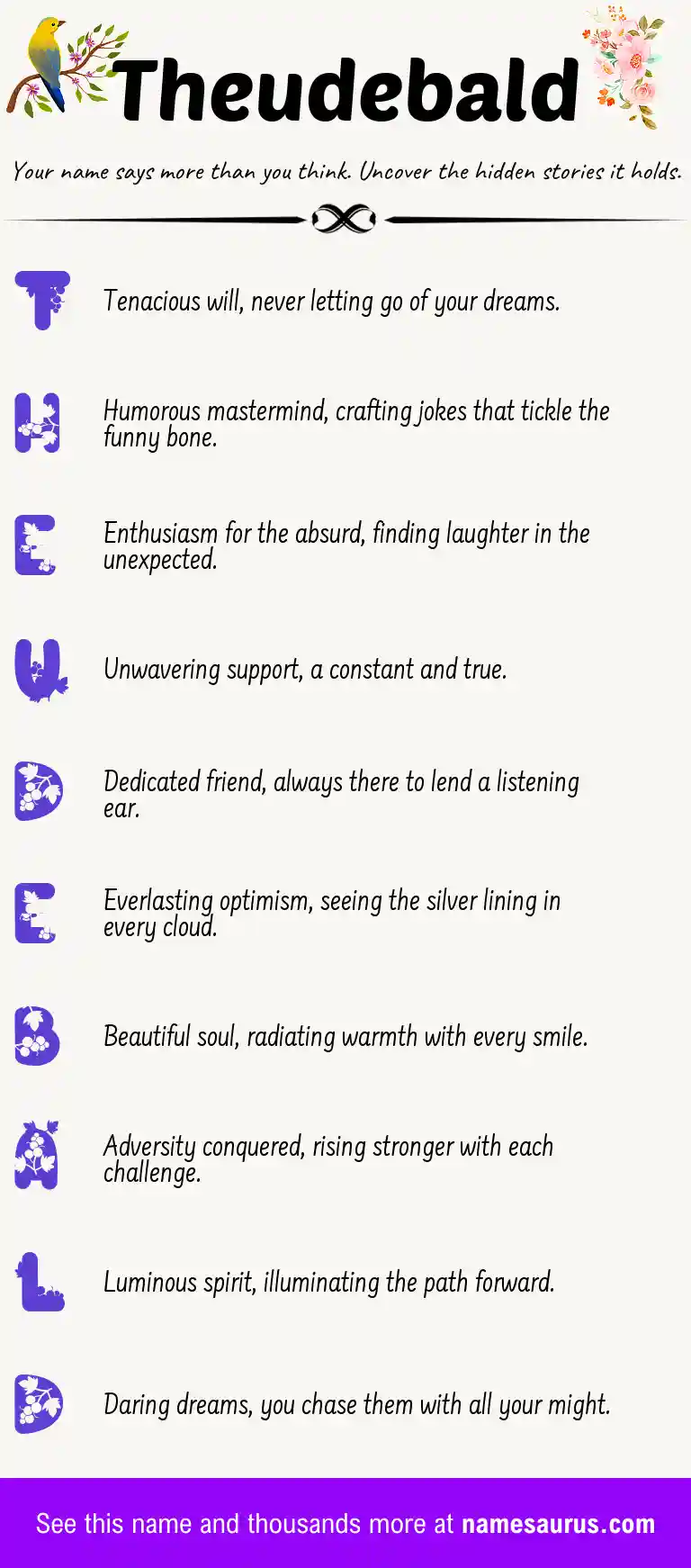 Acrostic poem about Theudebald.