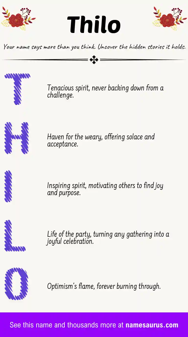 Acrostic poem about Thilo.