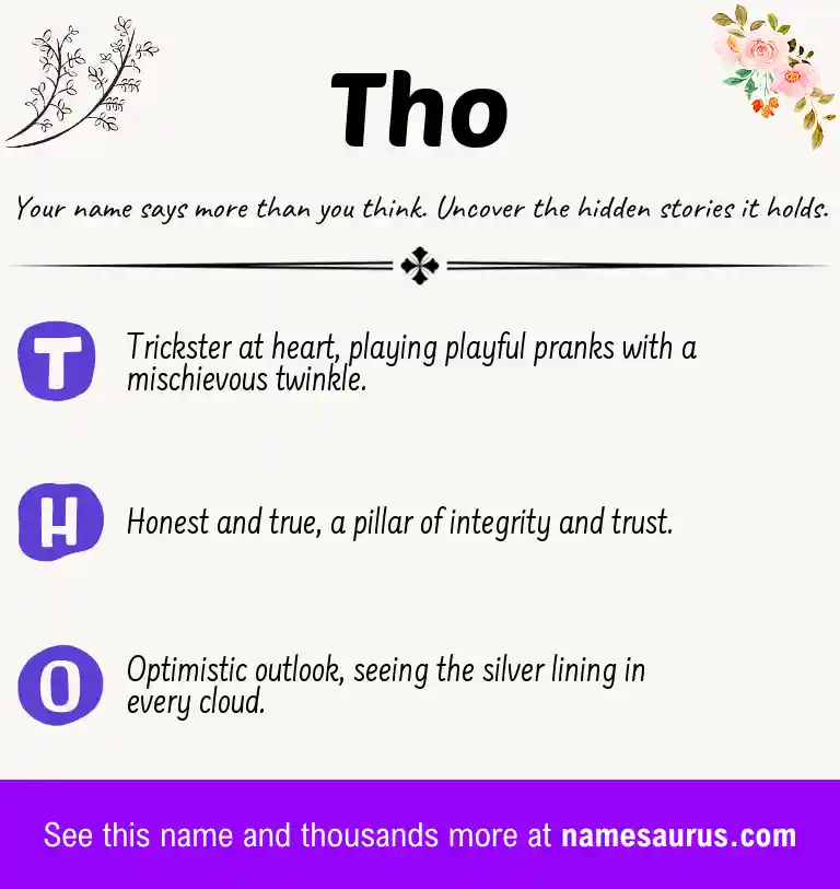 Acrostic poem about Tho.