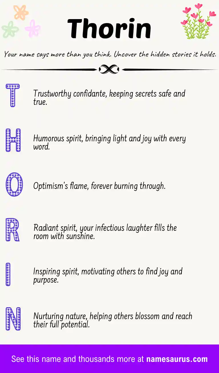Acrostic poem about Thorin.