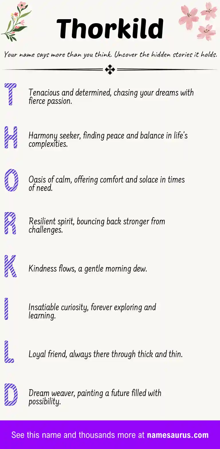 Acrostic poem about Thorkild.