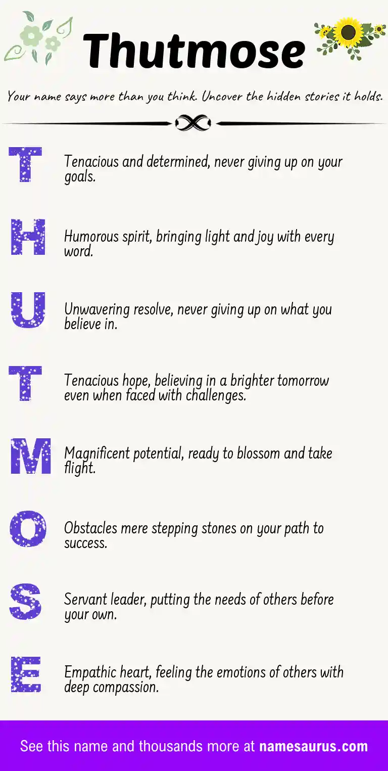 Acrostic poem about Thutmose.