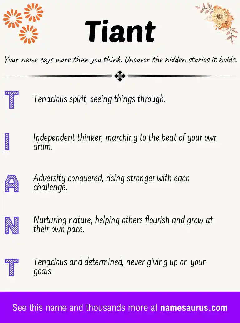 Acrostic poem about Tiant.