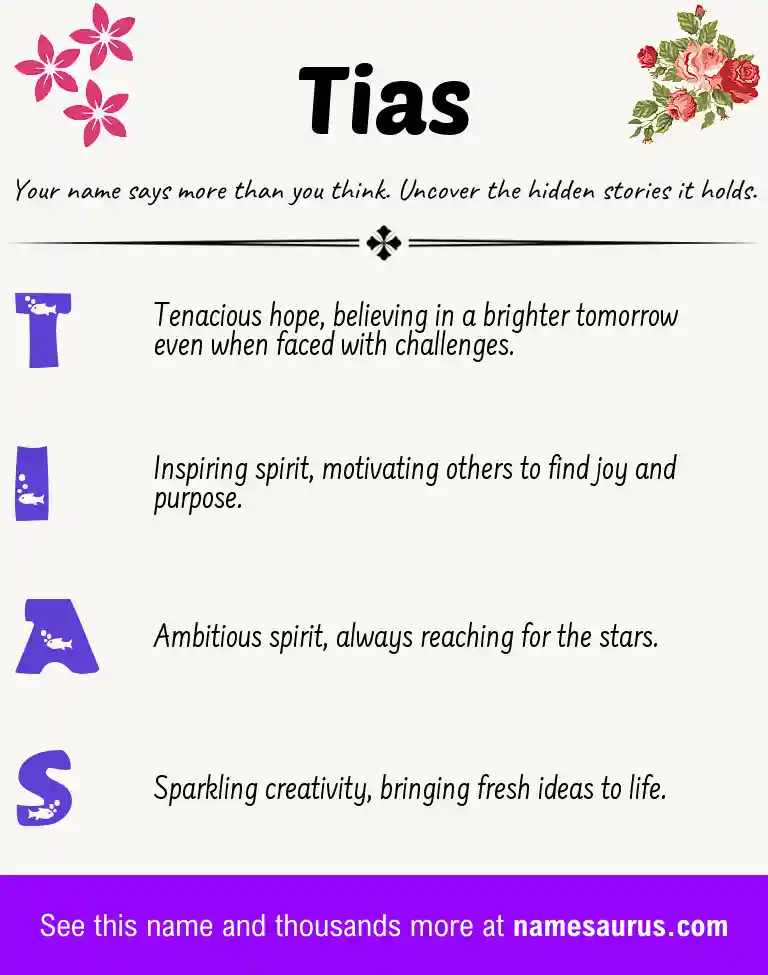 Acrostic poem about Tias.