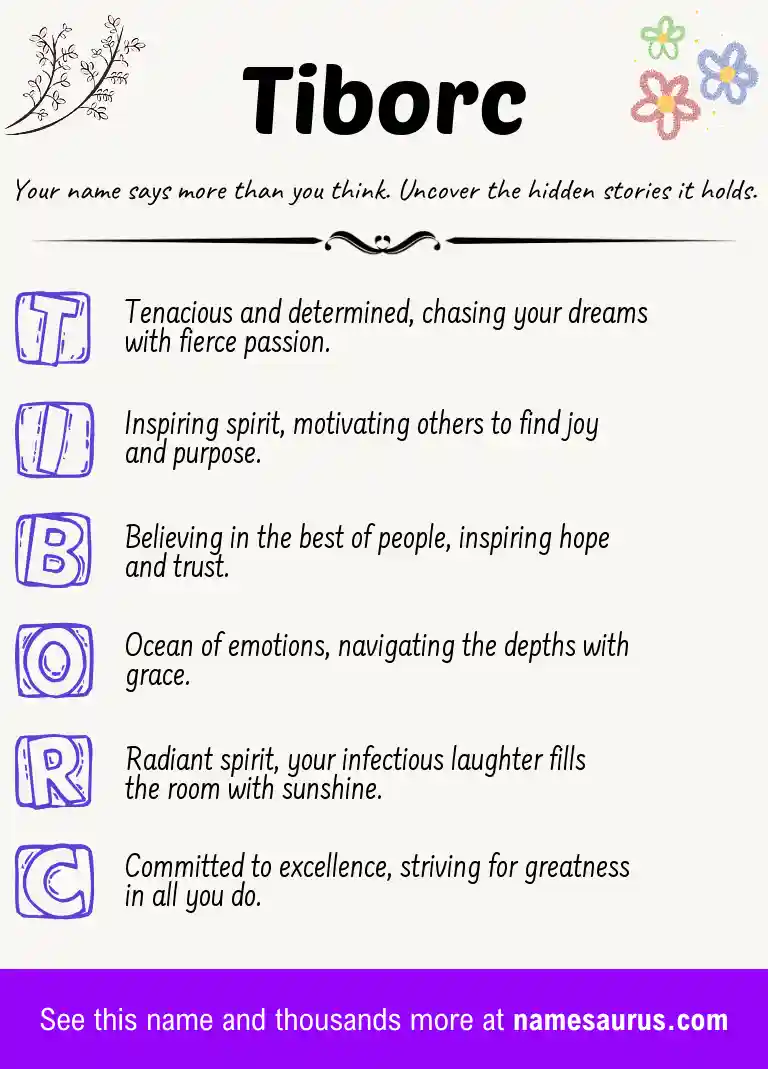 Acrostic poem about Tiborc.