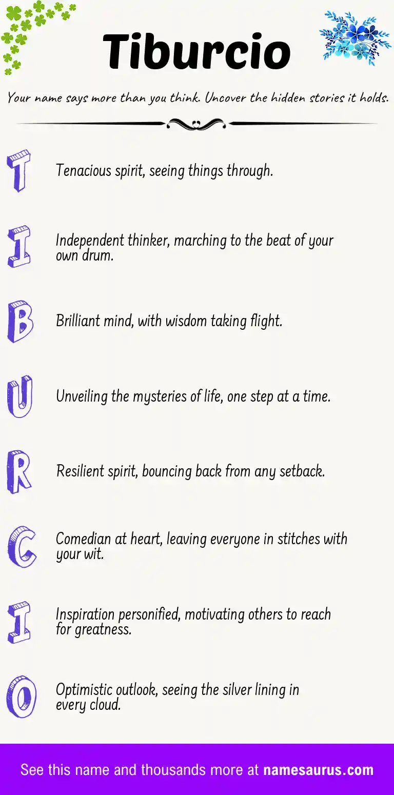 Acrostic poem about Tiburcio.